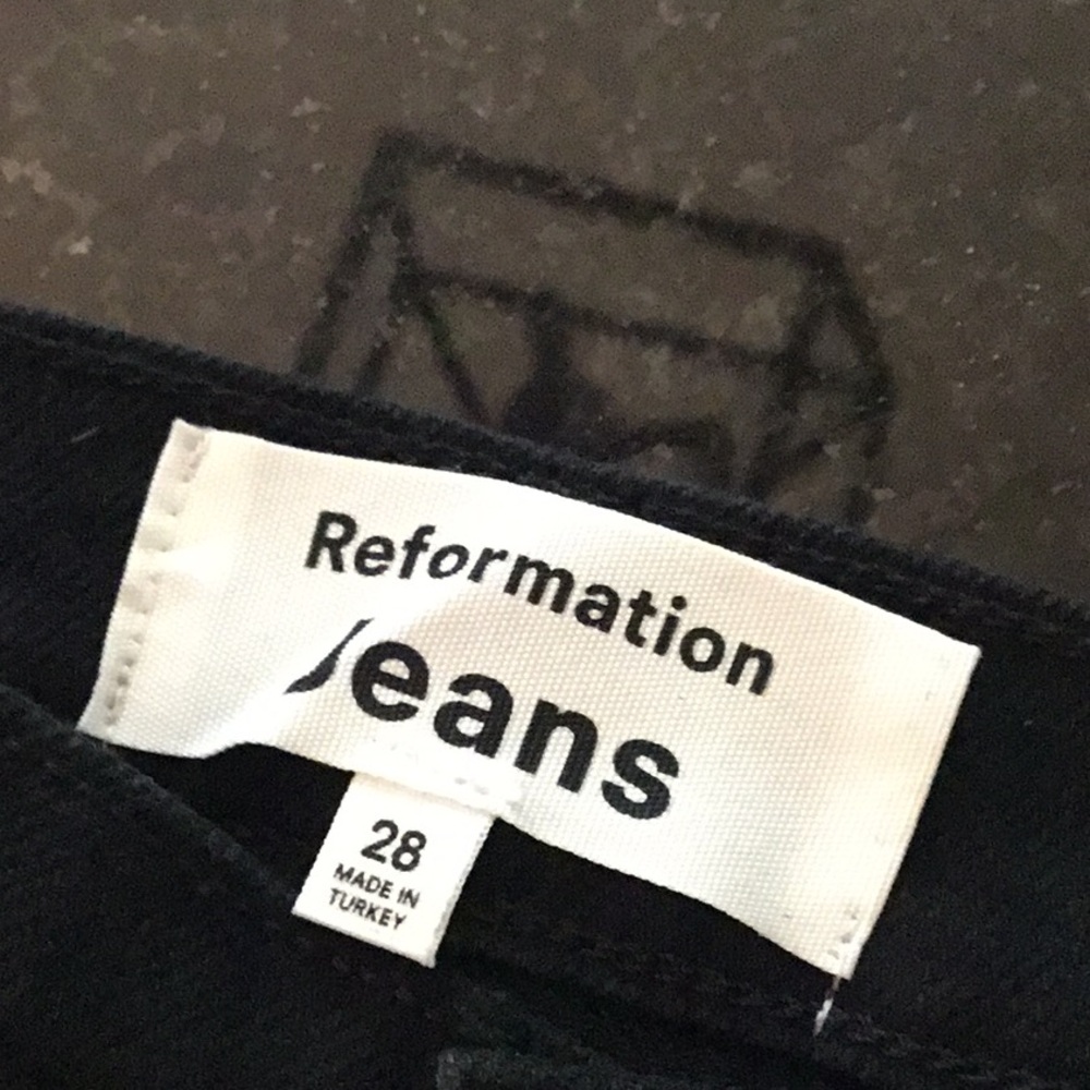 NWT Reformation Liza Ultra Highrise Straight Black Jeans - Picture 4 of 7